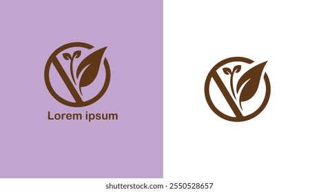 Vegan Plant-based Carne-free Sem laticínios Ilustração de design de logotipo único