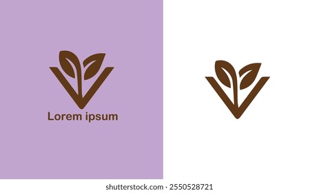 Vegan Plant-based Carne-free Sem laticínios Ilustração de design de logotipo único