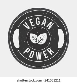 Vegan power gym vector illustration