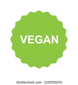 vegan product label icon vector