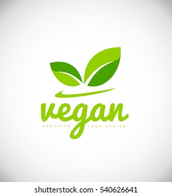 Vegan Product Vector Logo Icon Sign Design Template