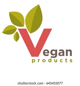 Emblema de productos veganos