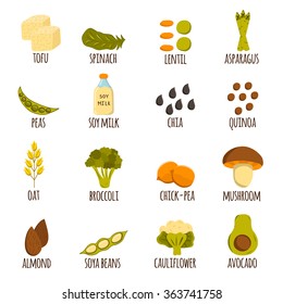 Vegan Protein Icons