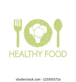 Vegan Raw And Healthy Food Promo Labels
