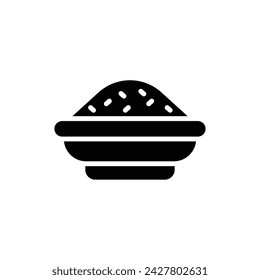 Vegan Rice Filled Icon Vector Illustration