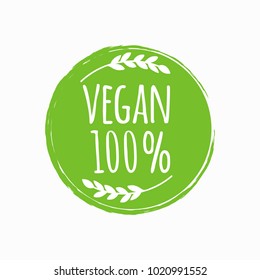 Vegan Round Logo Bio Eco Food Stock Vector (Royalty Free) 1020991552 ...