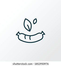 Vegan sausage icon line symbol. Premium quality isolated bratwurst element in trendy style.