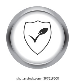 Vegan sign simple icon on round background