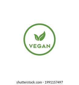 vegan simple flat icon logo