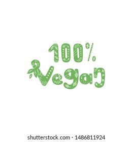 Vegan slogan. Hand written vector lettering. Healthy lifestyle. Natural, eco nutrition label, packaging, logo idea, food badge, tag for cafe, restaurants, packaging. 