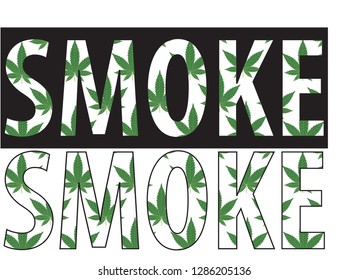 Vegan and Smoke logo vectors