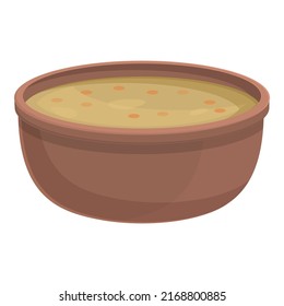 Vegan soup icon cartoon vector. Dutch board. Cuisine culture