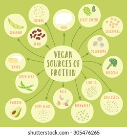 Vegan Sources Of Protein. Plant Based Sources Of Protein