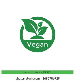 Vektorillustration für veganische Stempelsymbole