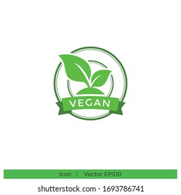 Vegan Stamp Icon Design Element Vector Eps 10