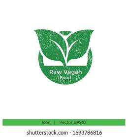 vegan stamp icon design element vector eps 10