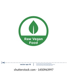 vegan stamp icon vector logo template