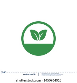 vegan stamp icon vector logo template