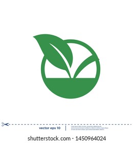 vegan stamp icon vector logo template