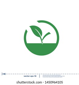 vegan stamp icon vector logo template