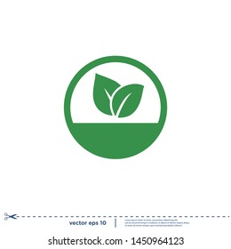 vegan stamp icon vector logo template