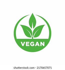 vegan stamp icon vector logo template	