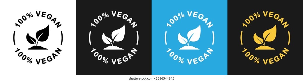 Vegan stamp isolated on different backgrounds.