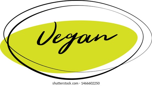 VEGAN stamp on white background