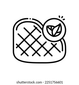 Vegan Steak vector icon black outline style.Can be use for wedding invitation, card design and background design