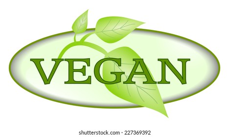 vegan symbol isolated