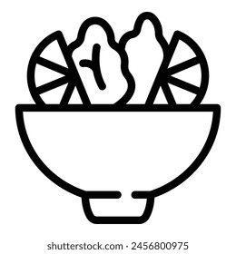 Vegan table icon outline vector. Food diet. Eco home