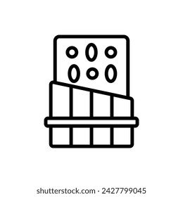 Vegan Tempeh Outline Icon Vector Illustration