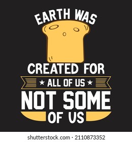 Vegan theme typography t-shirt design