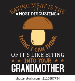 Vegan theme typography t-shirt design
