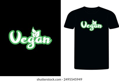 Vegan T-shirt Design Template, Celebrate World Vegan Day shirt design, Vegan concept typographic  shirt design.