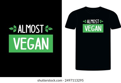 Vegan T-shirt Design Template, Celebrate World Vegan Day shirt design, Vegan concept typographic shirt design.