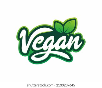 Vegan Typography Logo Collection Vegan Label Stock Vector (Royalty Free ...