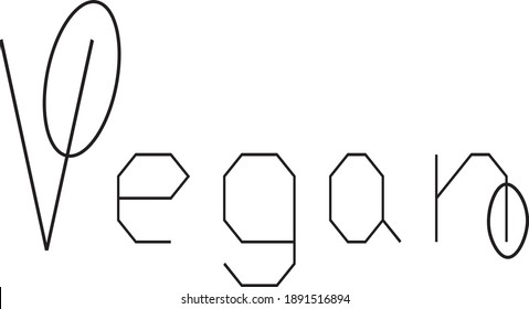 Banner de caligrafía de pincel vectorial VEGAN