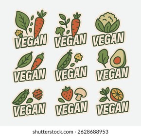 Vegan vector graphic clipart design