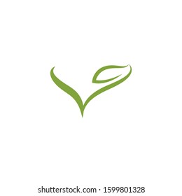 Vegan vector icon illustration design template