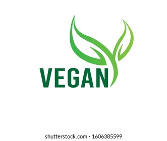 Vegan vector icon illustration design template