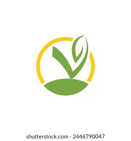 Vegan vector icon illustration design template
