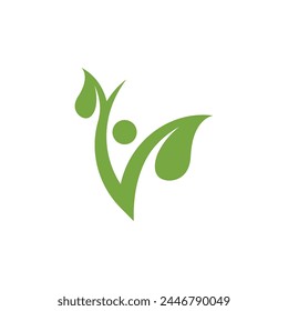 Vegan vector icon illustration design template