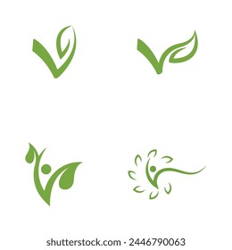 Icono de Vector vegano ilustración diseño Plantilla