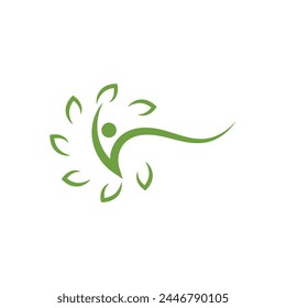 Vegan vector icon illustration design template