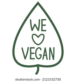 Vegan vector icon. Organic, bio, ecological symbol.