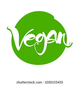 VEGAN. Vektorgrafik. Handgezeichnete organische Designvorlage.