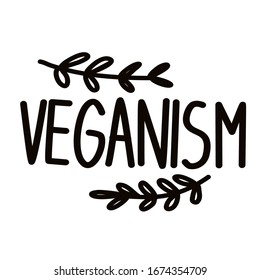 Vegan vector illustration on a white background. Bio, Ecology, Organic logos and badges, labels, tags. Vector illustration for design.
