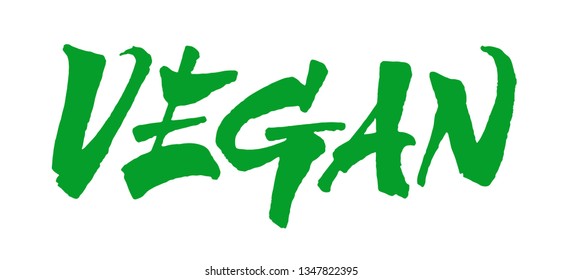 Vegan Vector Lettering Handwritten Text Label Stock Vector (Royalty ...