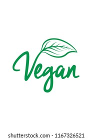 Vegan vector lettering for logos labels stickers icons illustration 